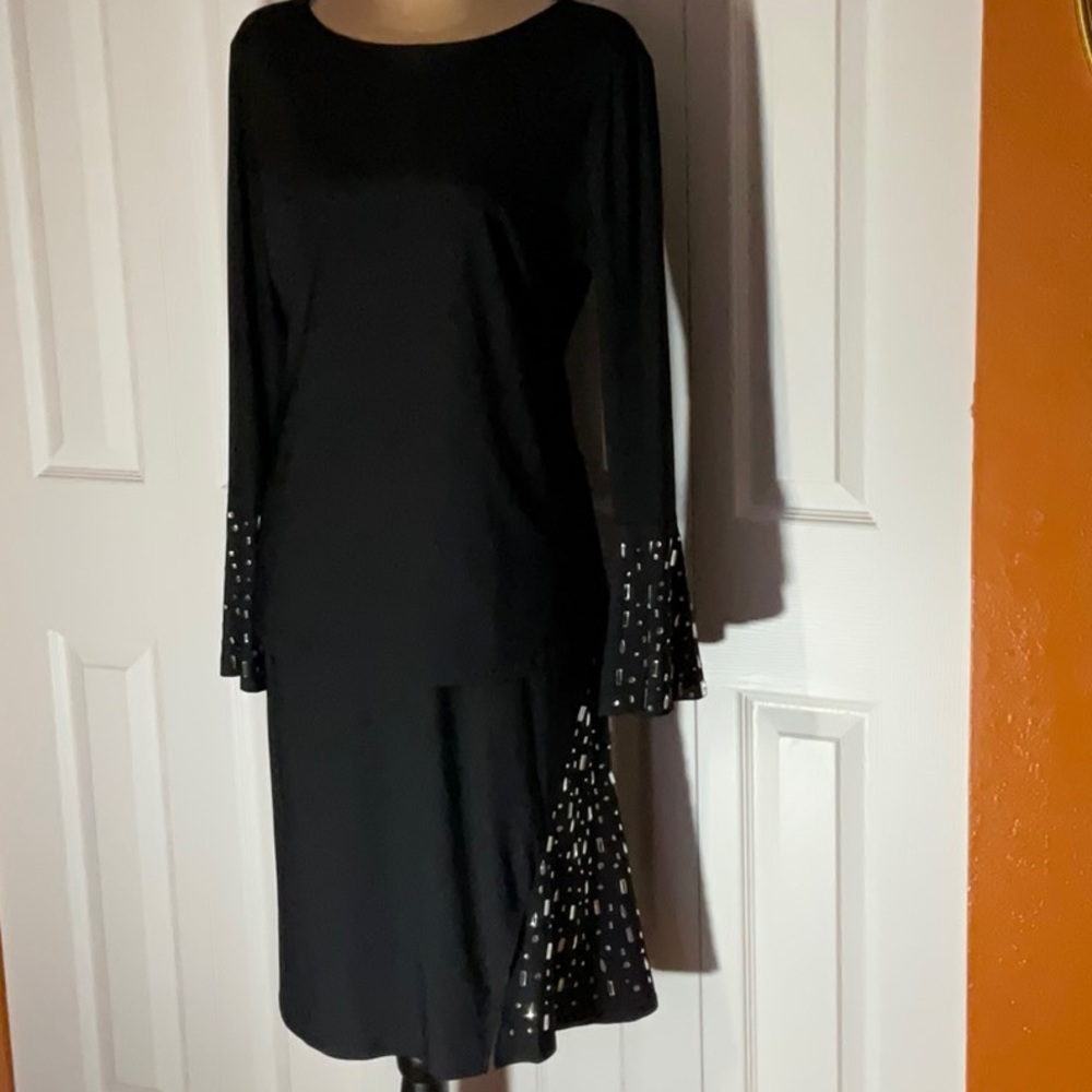 NWT Anthony Originals Black 2 Piece Evening Ensemble, Size Large.